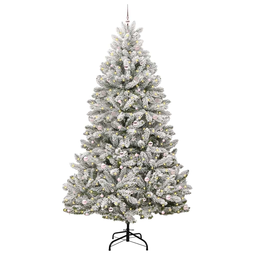 Sapin de Noël artificiel Vert et blanc 300 cm PVC et métal - XIOS