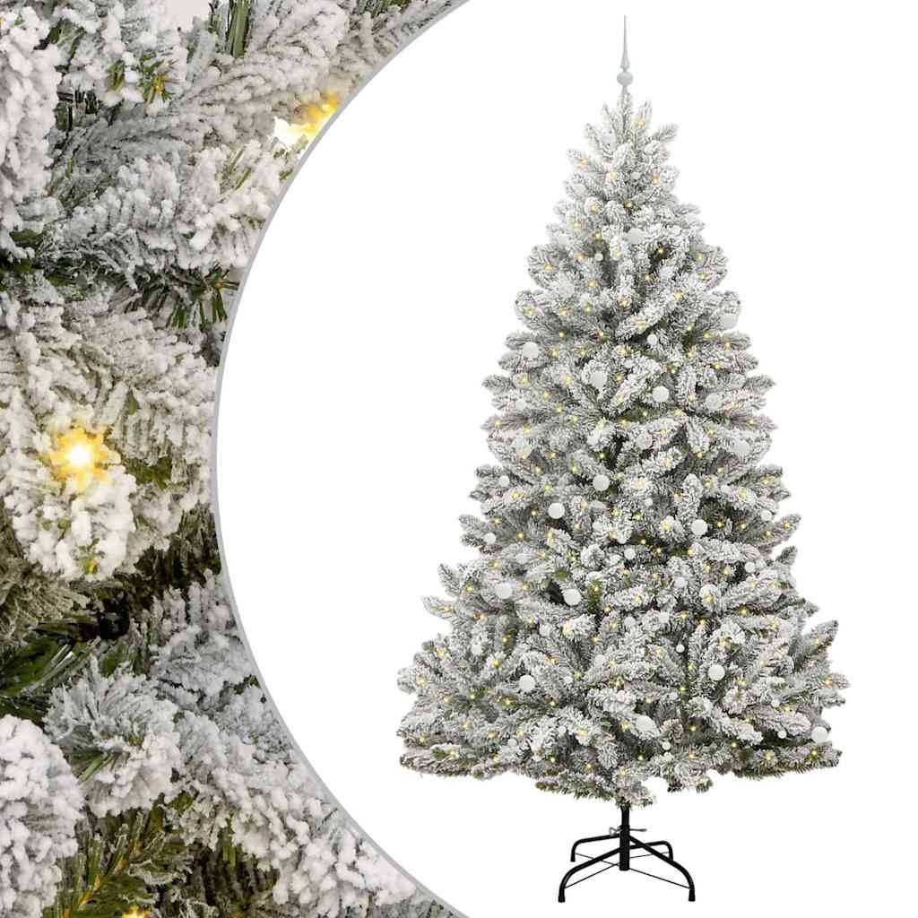 Sapin de Noël artificiel Vert et blanc 300 cm PVC et métal - XIOS
