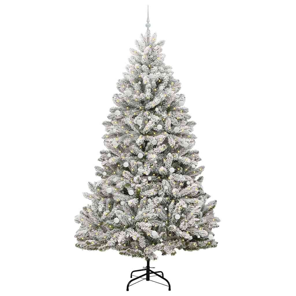 Sapin de Noël artificiel Vert et blanc 300 cm PVC et métal - XIOS