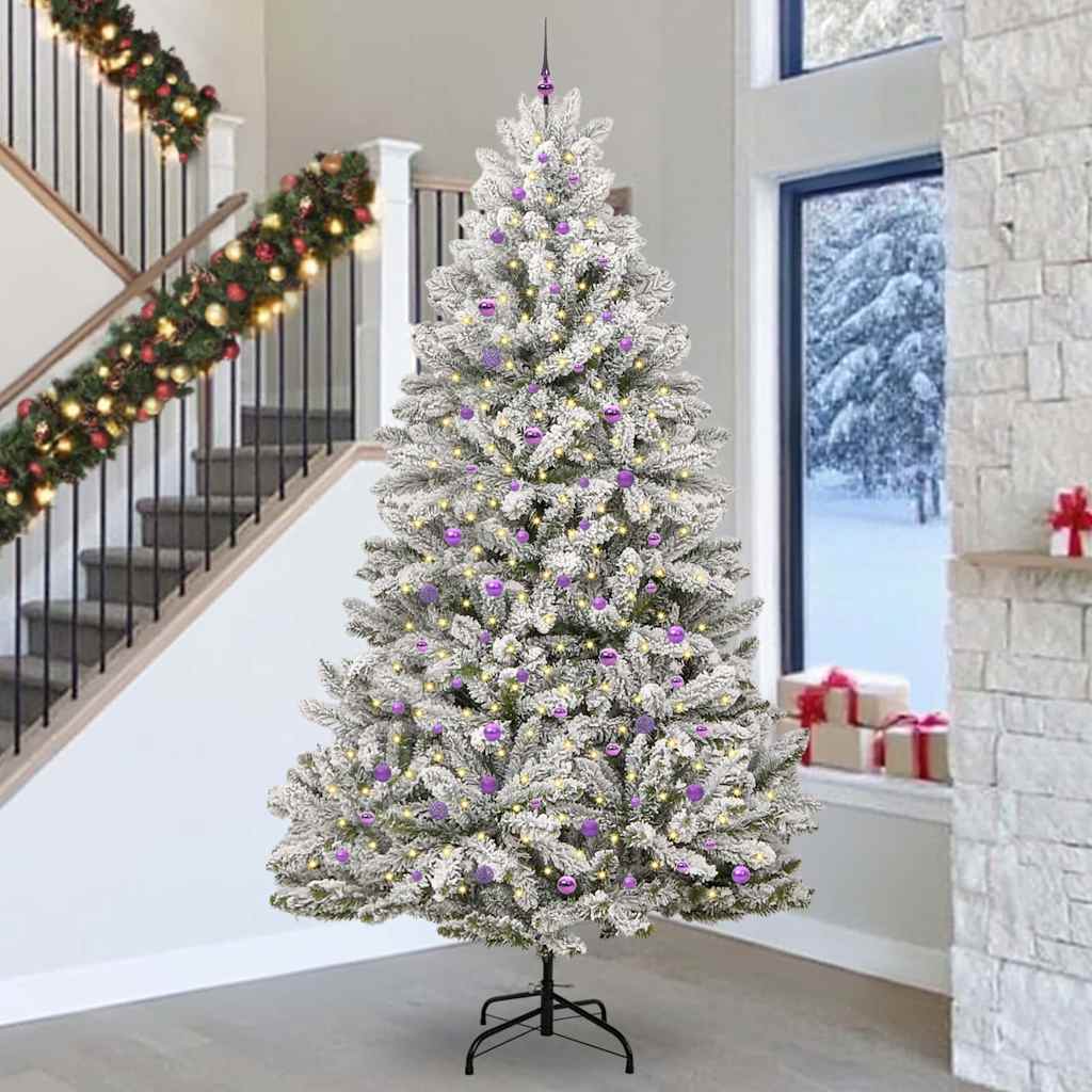 Sapin de Noël artificiel Vert et blanc 300 cm PVC et métal - XIOS