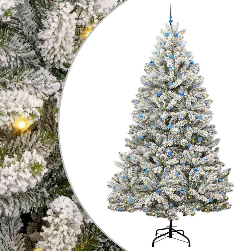 Sapin de Noël artificiel Vert et blanc 300 cm PVC et métal - XIOS