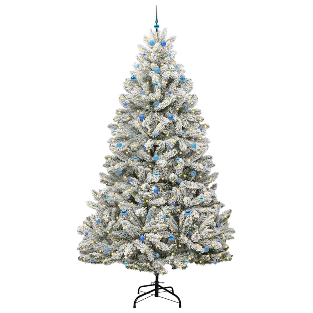 Sapin de Noël artificiel Vert et blanc 300 cm PVC et métal - XIOS