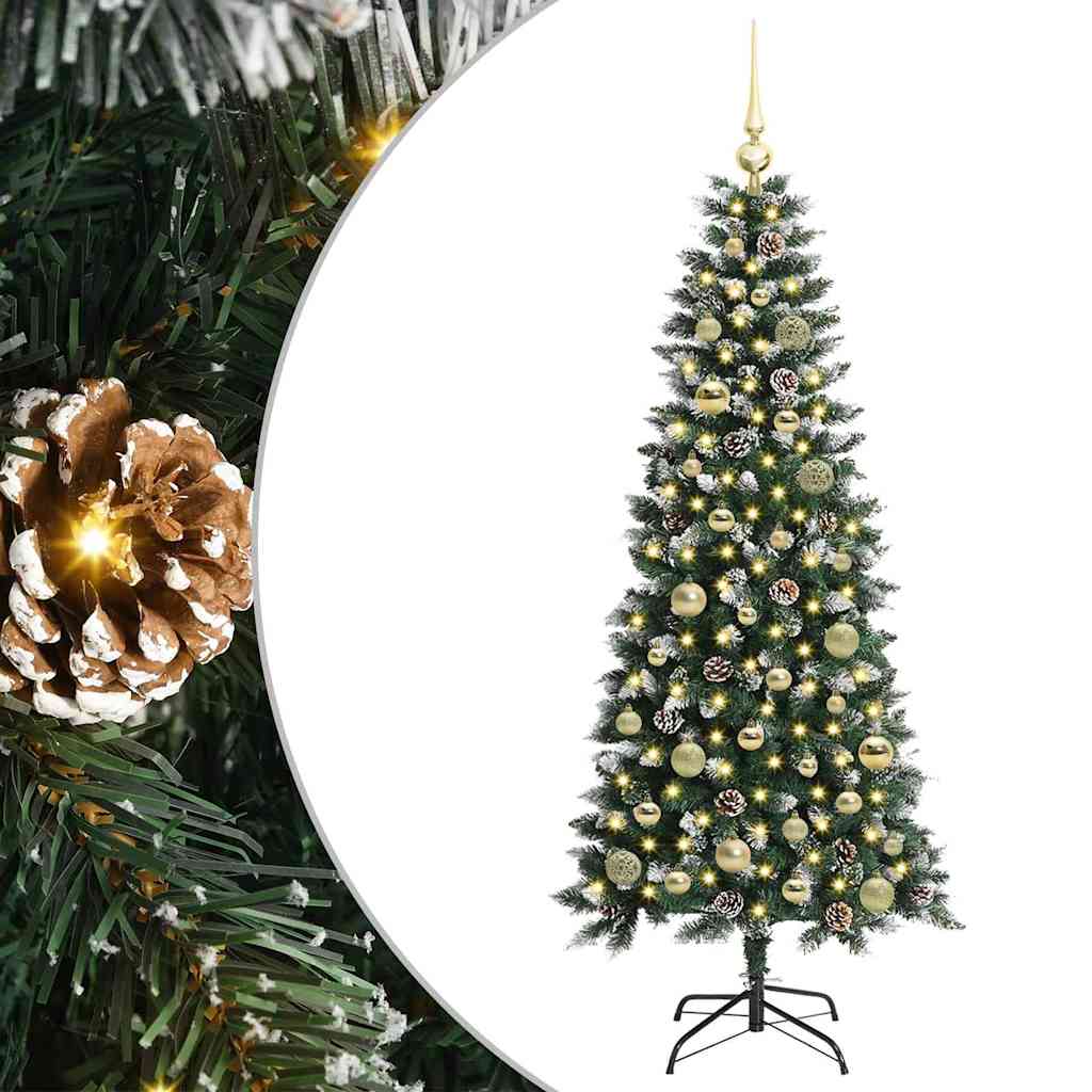 Sapin de Noël artificiel avec 150 LED Vert 66 x 66 x 150 cm - XIOS