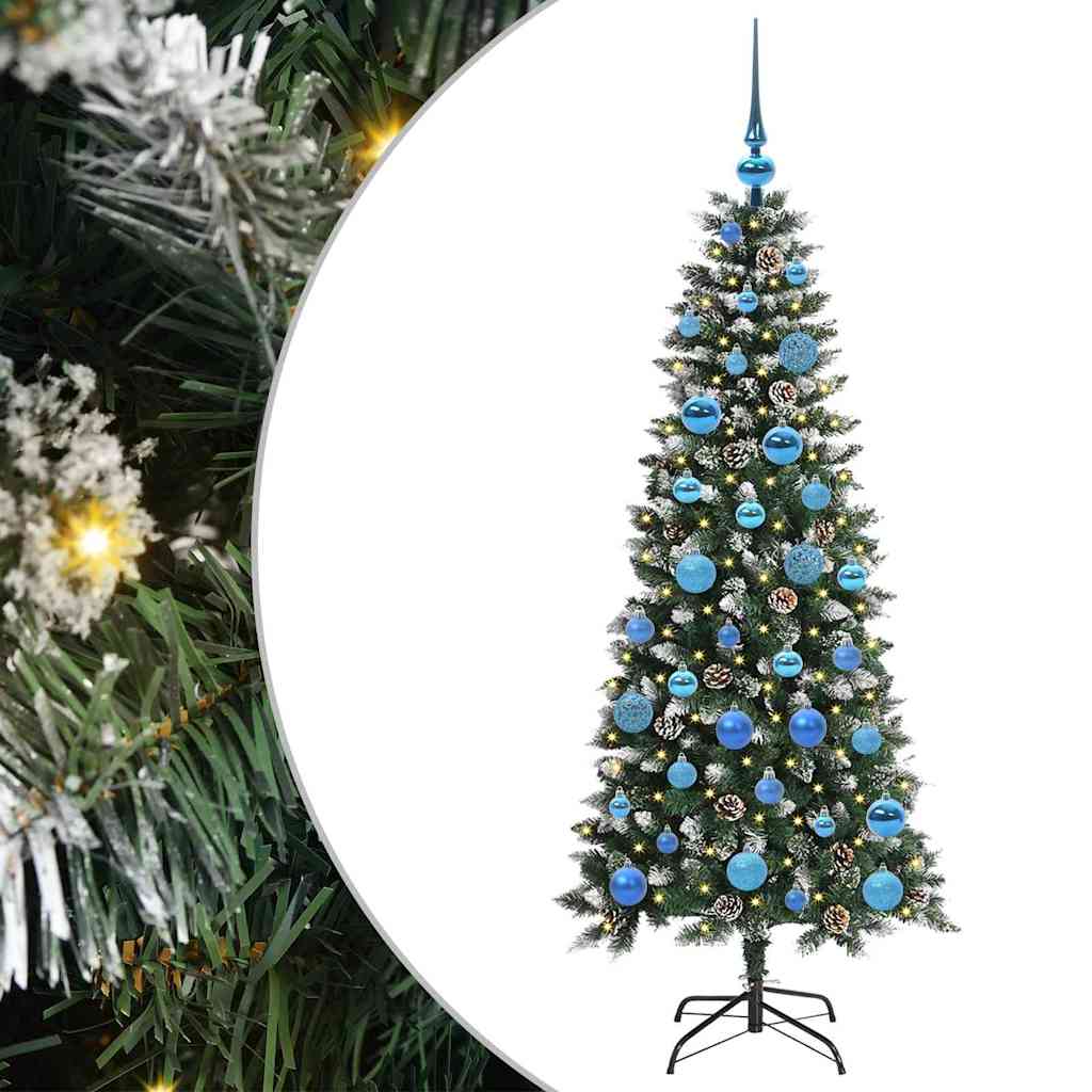 Sapin de Noël artificiel Vert 150 cm PVC, plastique et acier - XIOS