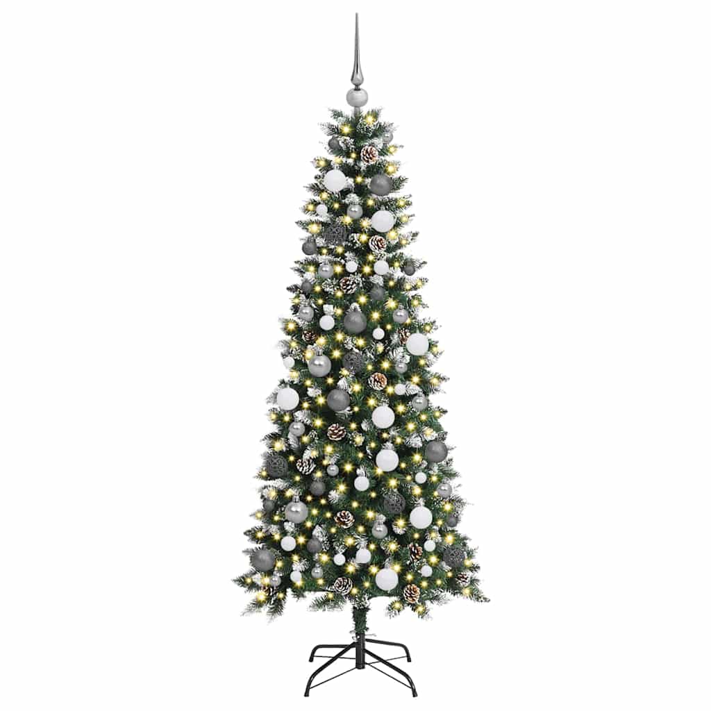 Sapin de Noël artificiel Vert 180 cm PVC, plastique et acier - XIOS