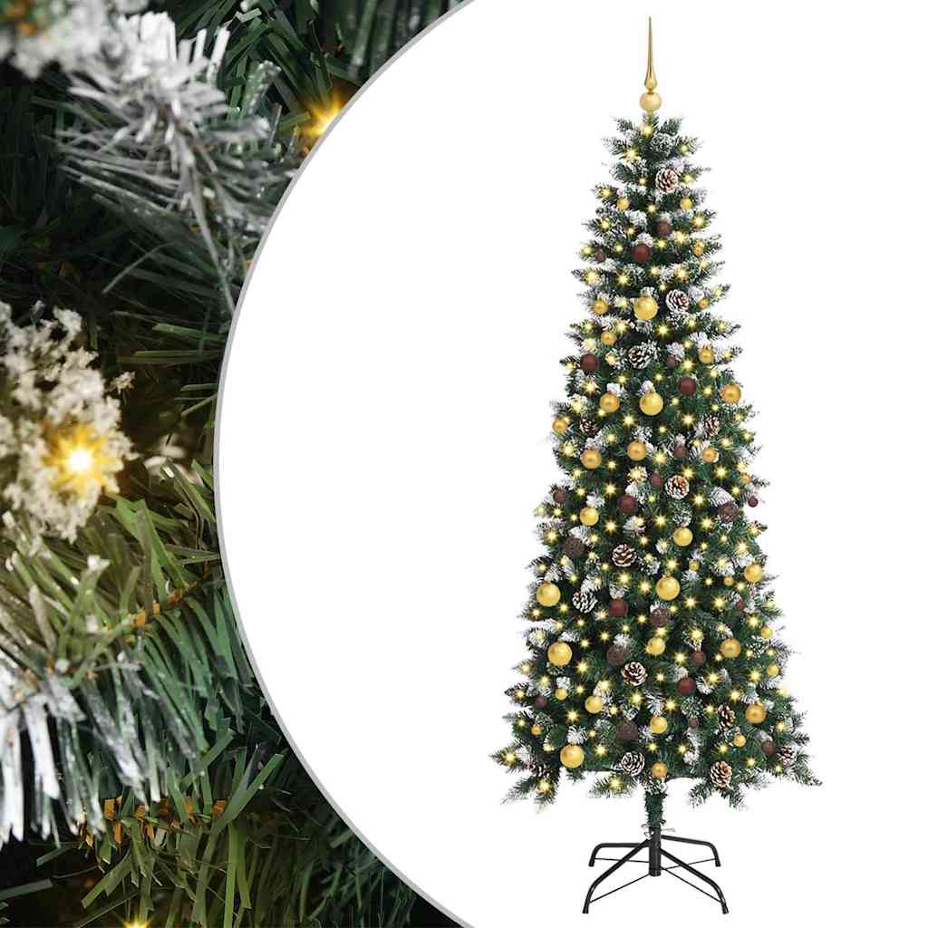 Sapin de Noël artificiel Vert 210 cm PVC, plastique et acier - XIOS