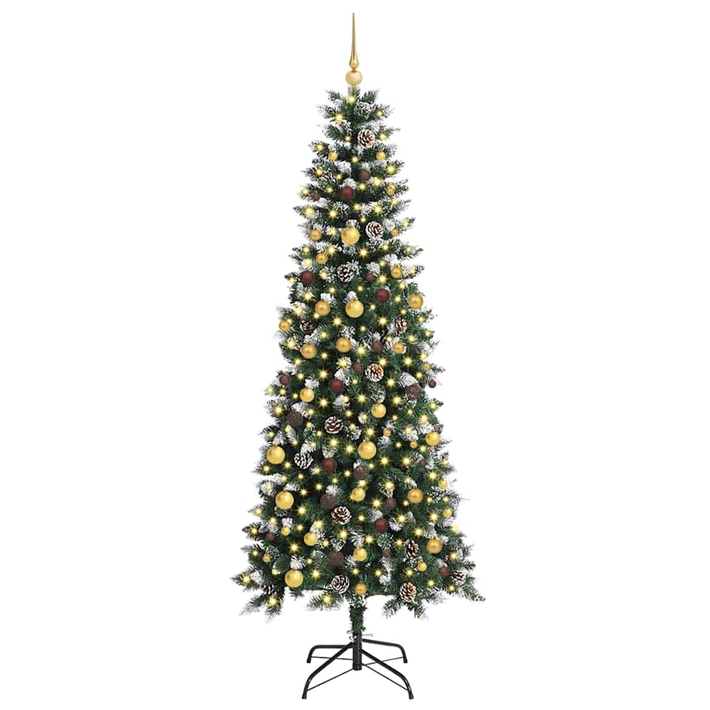 Sapin de Noël artificiel Vert 210 cm PVC, plastique et acier - XIOS