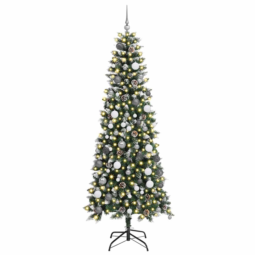 Sapin de Noël artificiel Vert 210 cm PVC, plastique et acier - XIOS