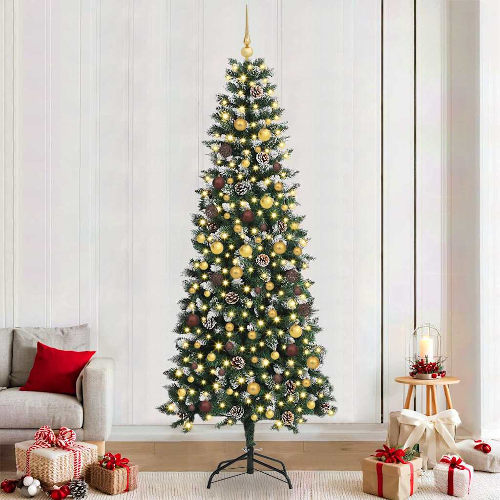 Sapin de Noël artificiel Vert 240 cm PVC, plastique et acier