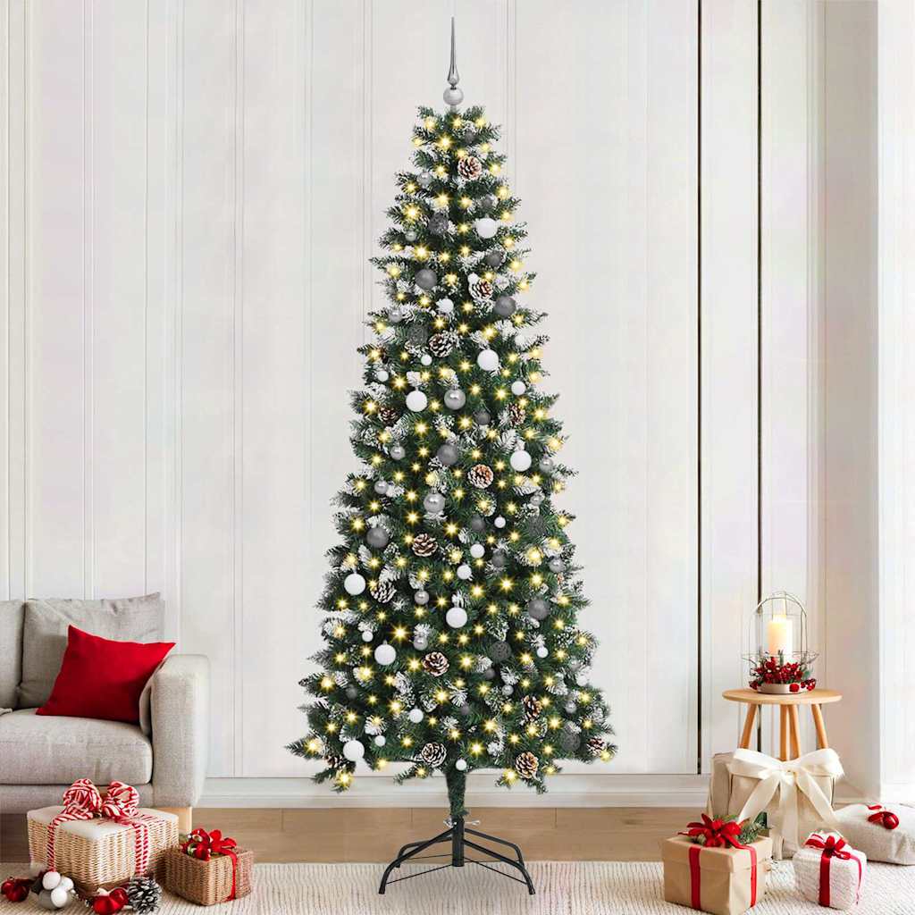 Sapin de Noël artificiel Vert 240 cm PVC, plastique et acier - XIOS