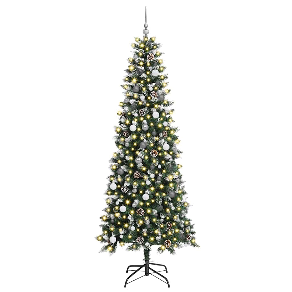 Sapin de Noël artificiel Vert 240 cm PVC, plastique et acier - XIOS
