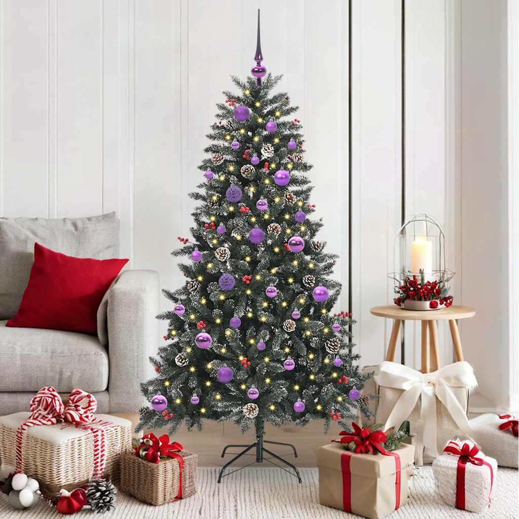 Sapin de Noël artificiel avec 150 LED Vert 83.5 x 83.5 x 150 cm - XIOS