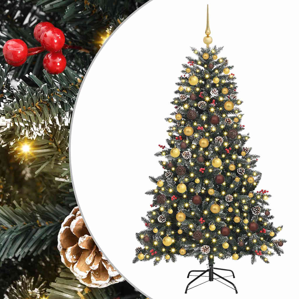 Sapin de Noël artificiel Vert 180 cm PVC, plastique et acier - XIOS