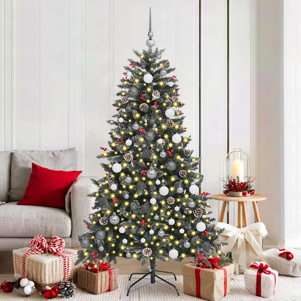 Sapin de Noël artificiel Vert 180 cm PVC, plastique et acier - XIOS