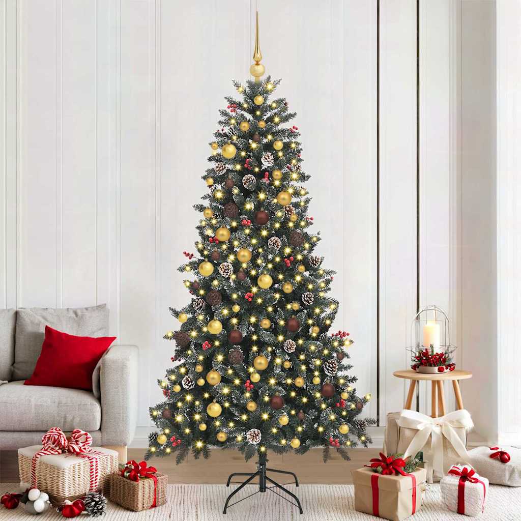 Sapin de Noël artificiel Vert 210 cm PVC, plastique et acier - XIOS