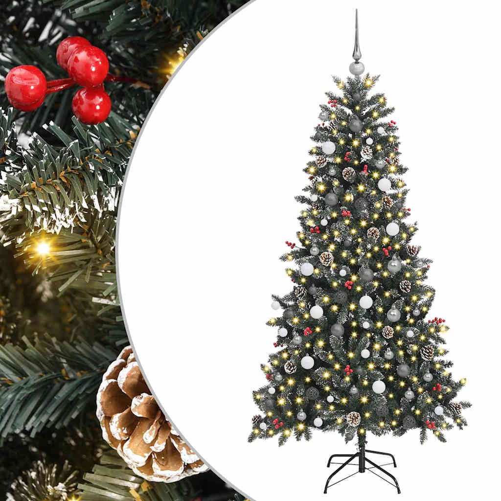 Sapin de Noël artificiel Vert 210 cm PVC, plastique et acier - XIOS