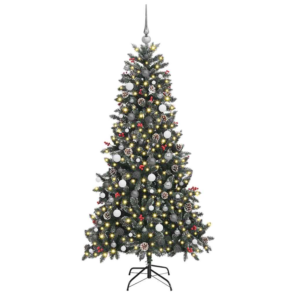 Sapin de Noël artificiel Vert 210 cm PVC, plastique et acier - XIOS