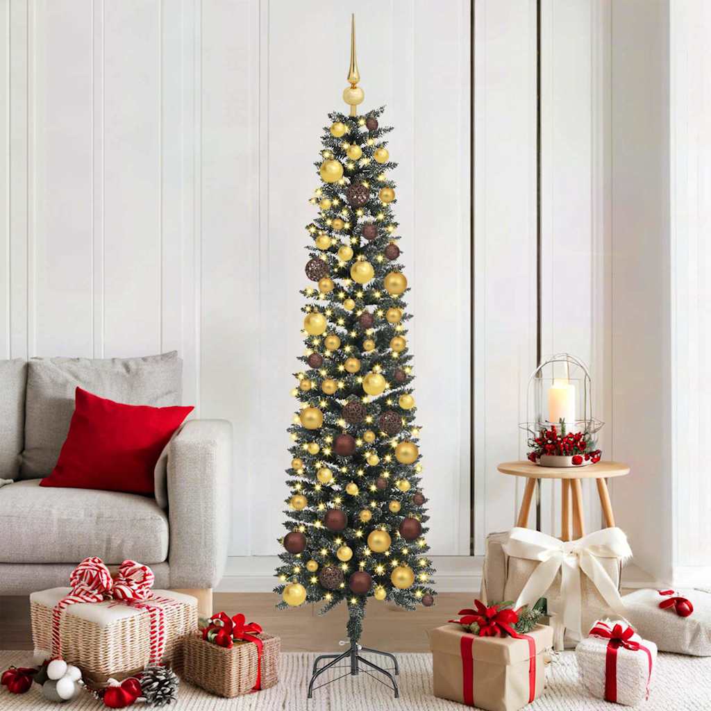 Sapin de Noël artificiel Vert 180 cm PVC, plastique et acier - XIOS
