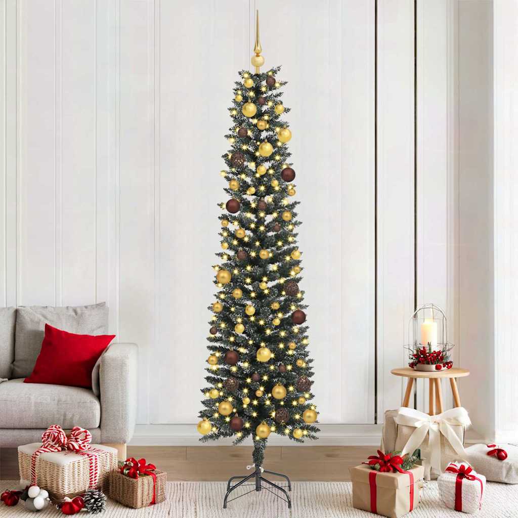 Sapin de Noël artificiel Vert 210 cm PVC, plastique et acier - XIOS