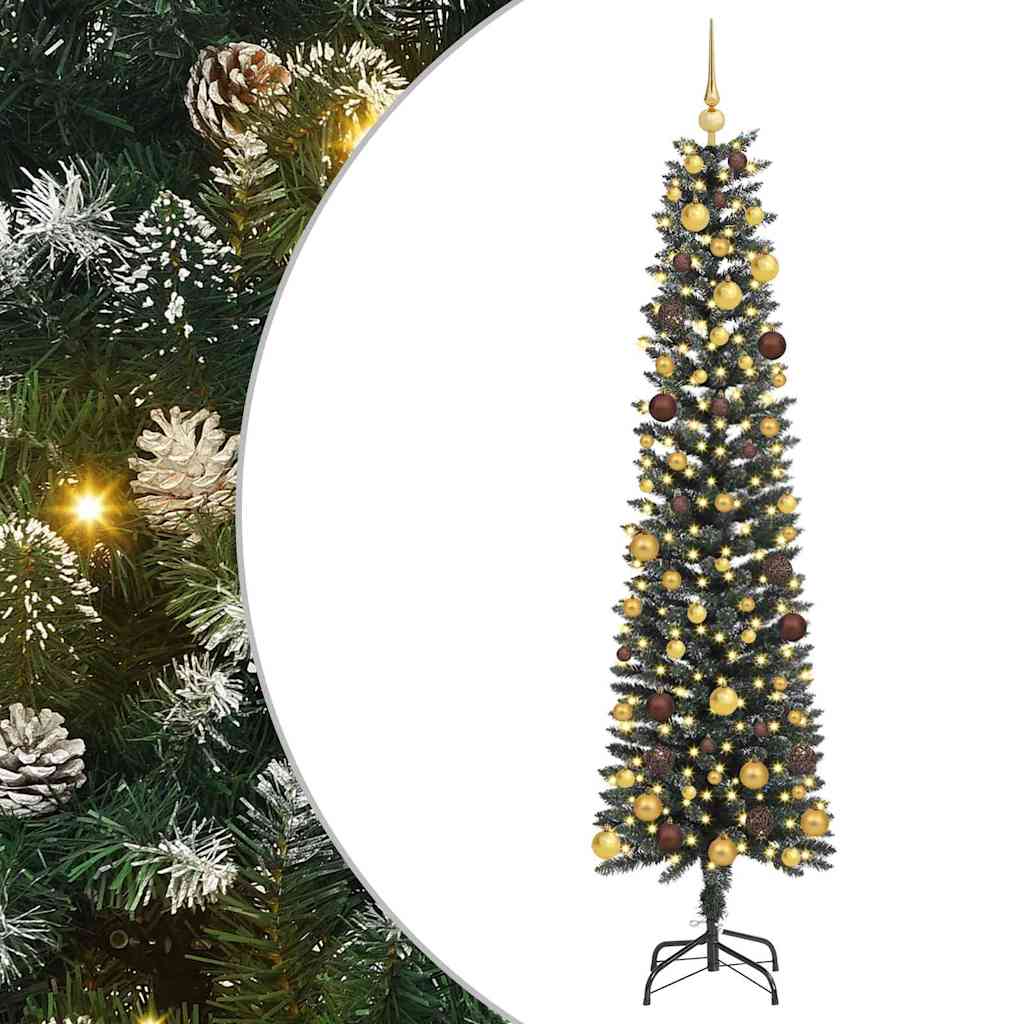 Sapin de Noël artificiel Vert 210 cm PVC, plastique et acier - XIOS