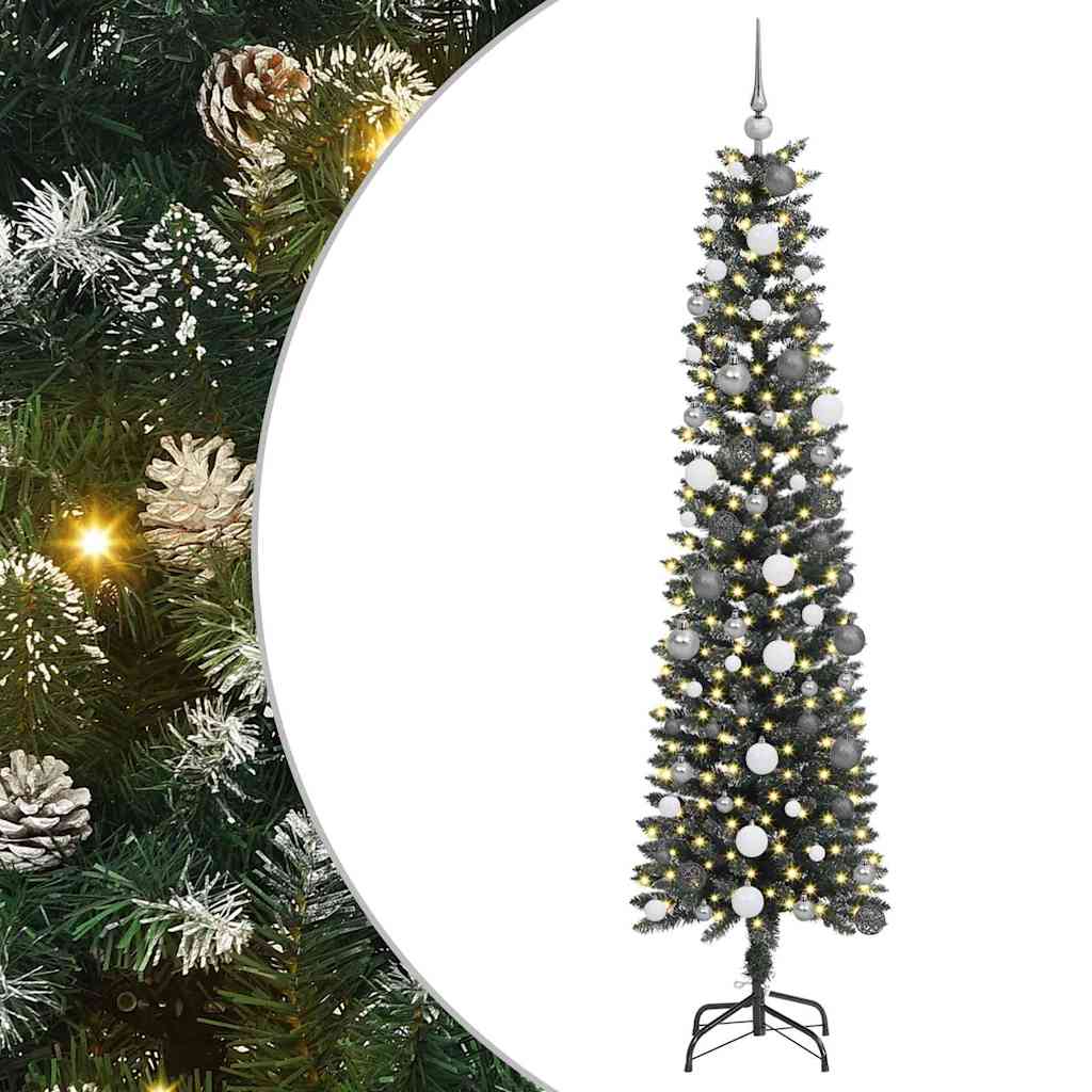 Sapin de Noël artificiel Vert 210 cm PVC, plastique et acier - XIOS