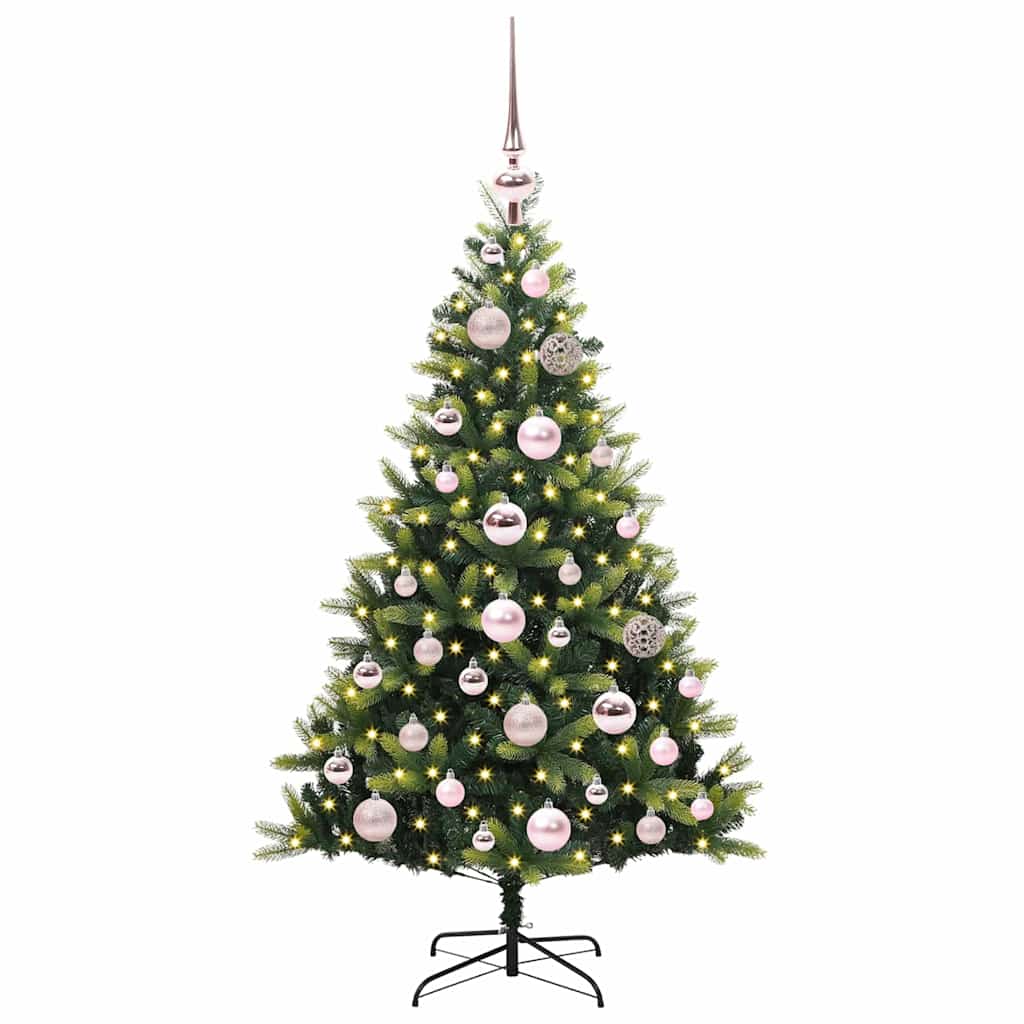 Arbre de Noël artificiel à charnières 150 LED Vert 120 cm - XIOS