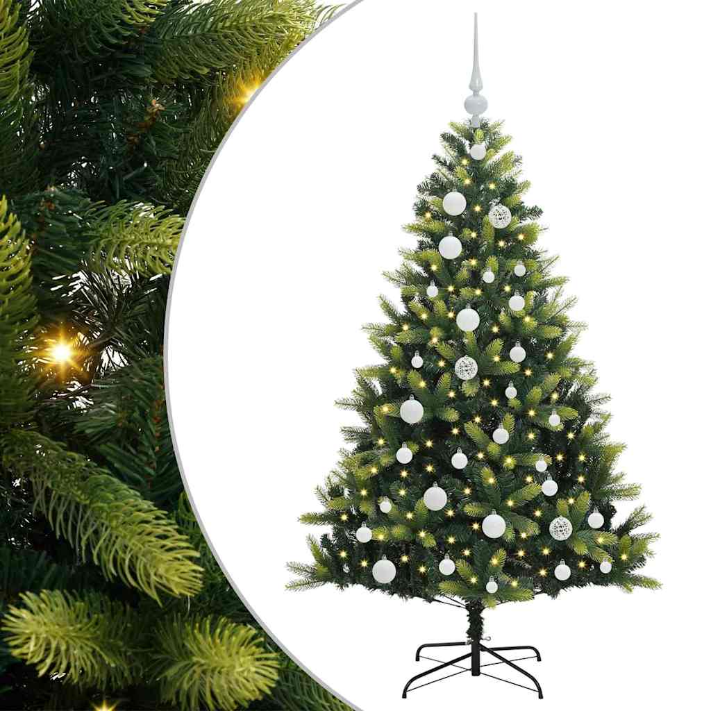 Arbre de Noël artificiel à charnières 150 LED Vert 120 cm - XIOS