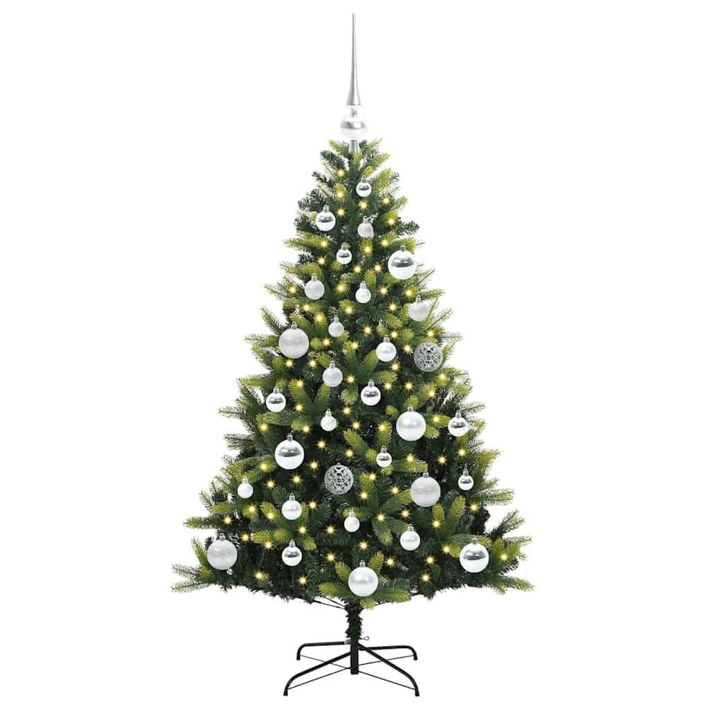 Arbre de Noël artificiel à charnières 150 LED Vert 120 cm - XIOS