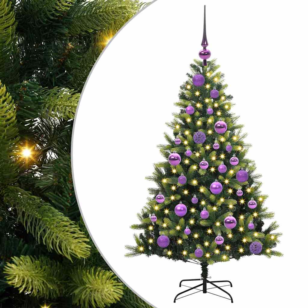 Arbre de Noël artificiel à charnières 150 LED Vert 120 cm - XIOS