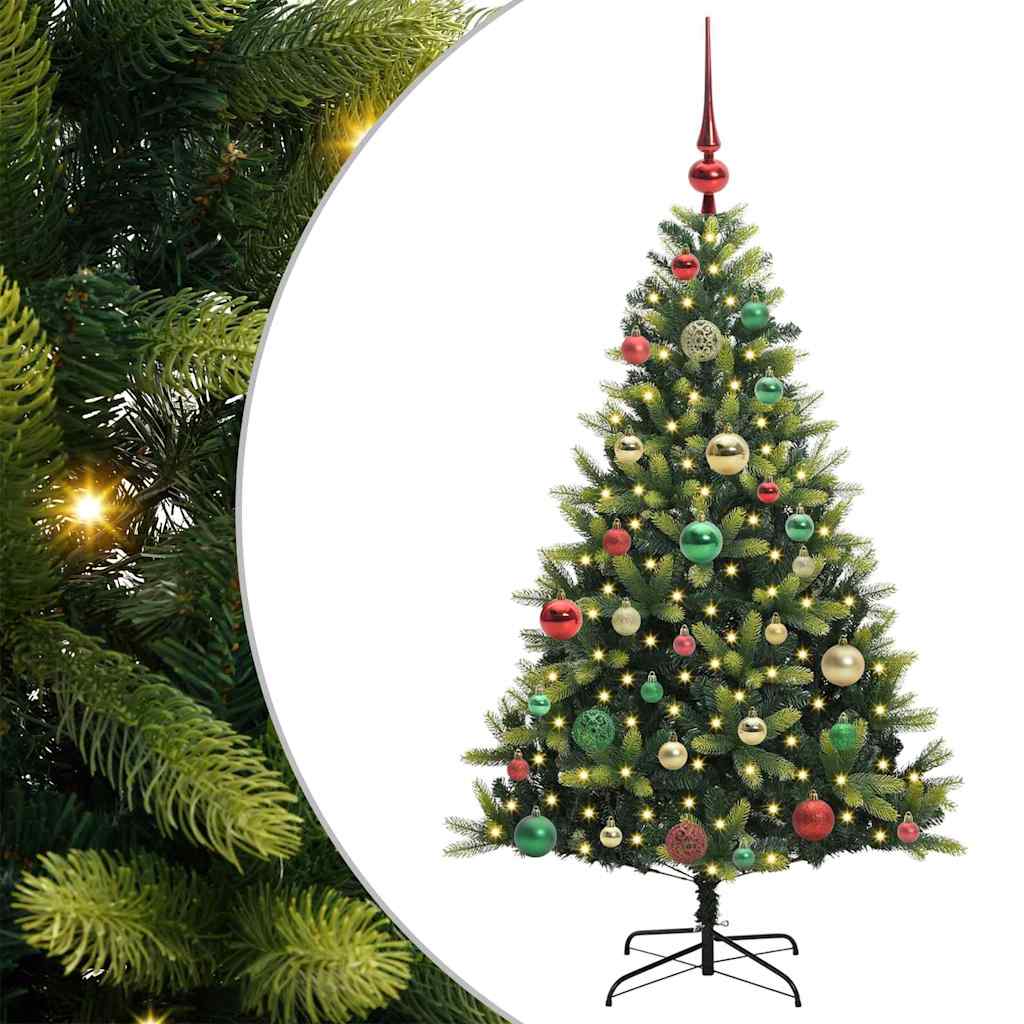 Arbre de Noël artificiel à charnières 150 LED Vert 120 cm - XIOS