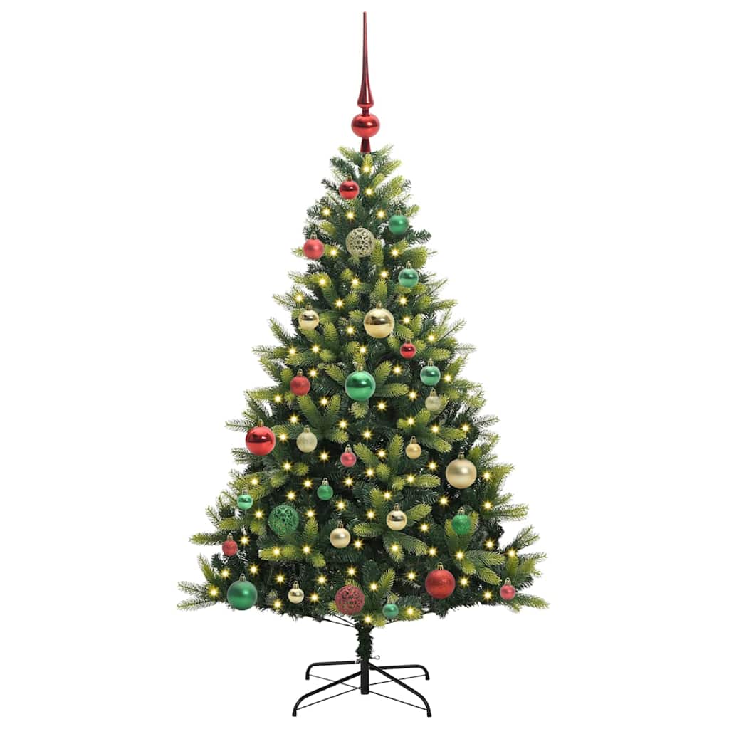 Arbre de Noël artificiel à charnières 150 LED Vert 120 cm - XIOS