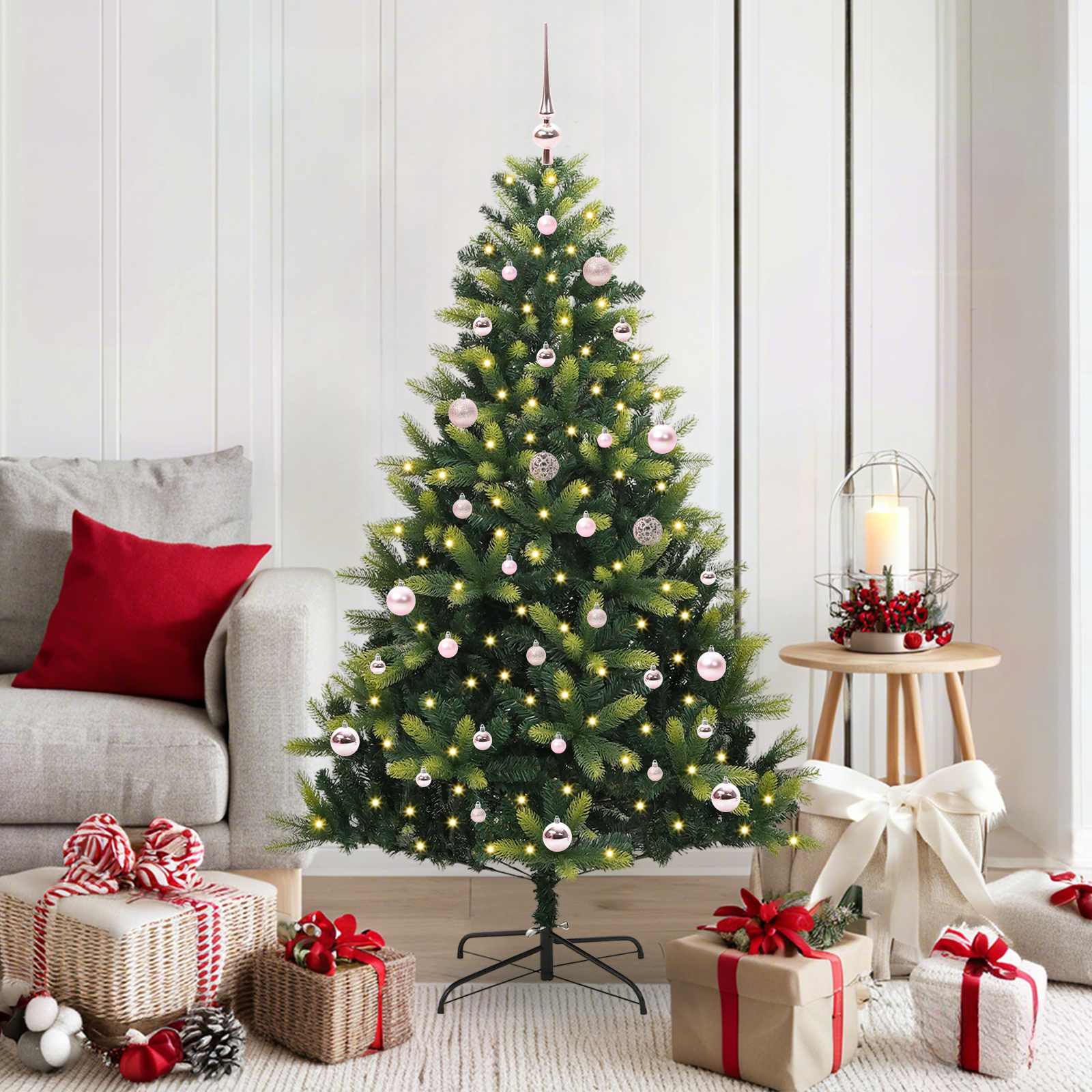 Arbre de Noël artificiel à charnières 150 LED Vert 150 cm - XIOS