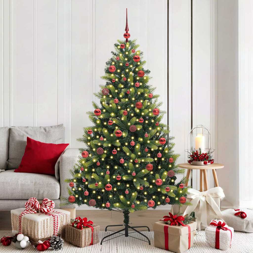Arbre de Noël artificiel en silicone flexible 300 LEDs 180 cm - XIOS