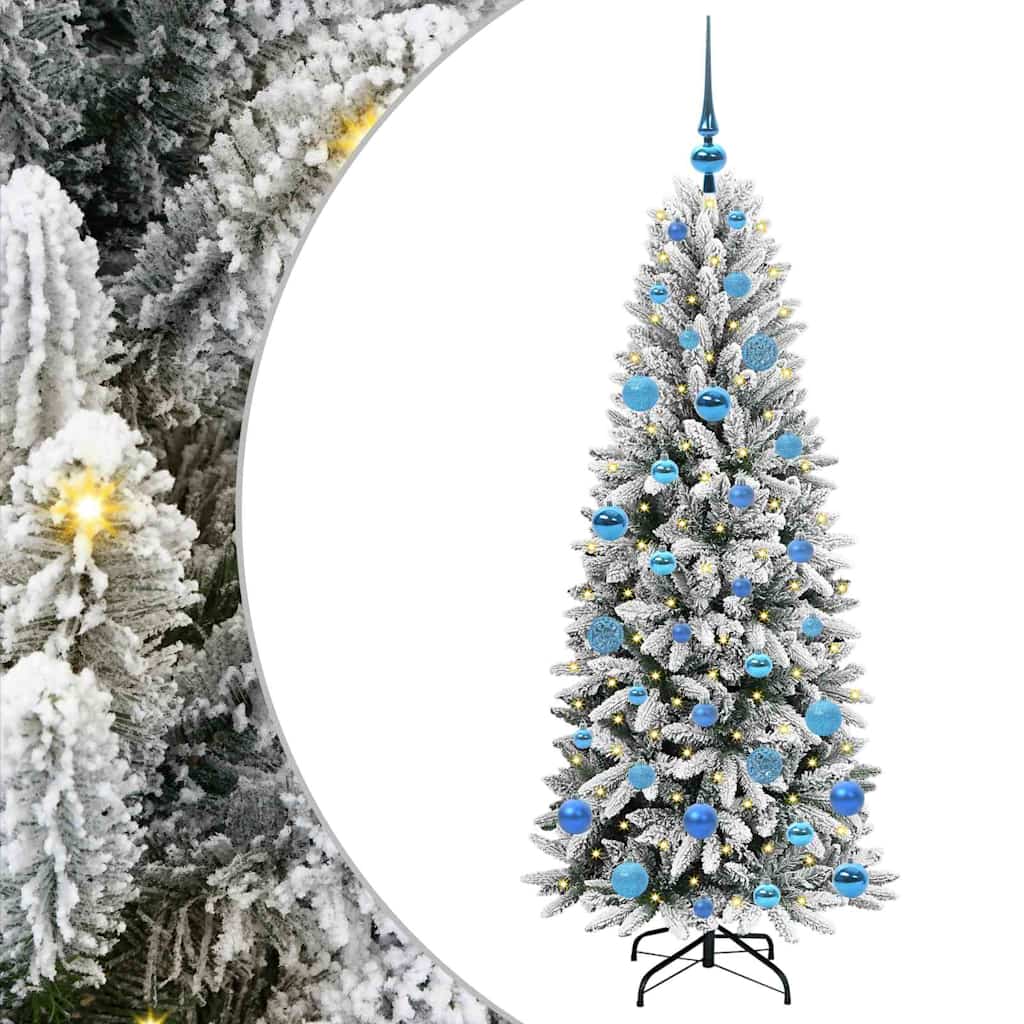 Sapin de Noël artificiel avec 150 LED avec support Blanc 150 cm - XIOS