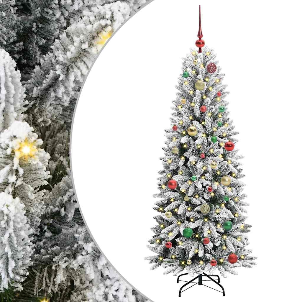 Sapin de Noël artificiel avec 150 LED avec support Blanc 150 cm - XIOS