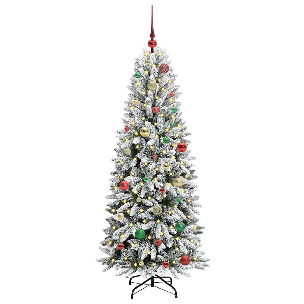 Sapin de Noël artificiel avec 150 LED avec support Blanc 150 cm - XIOS