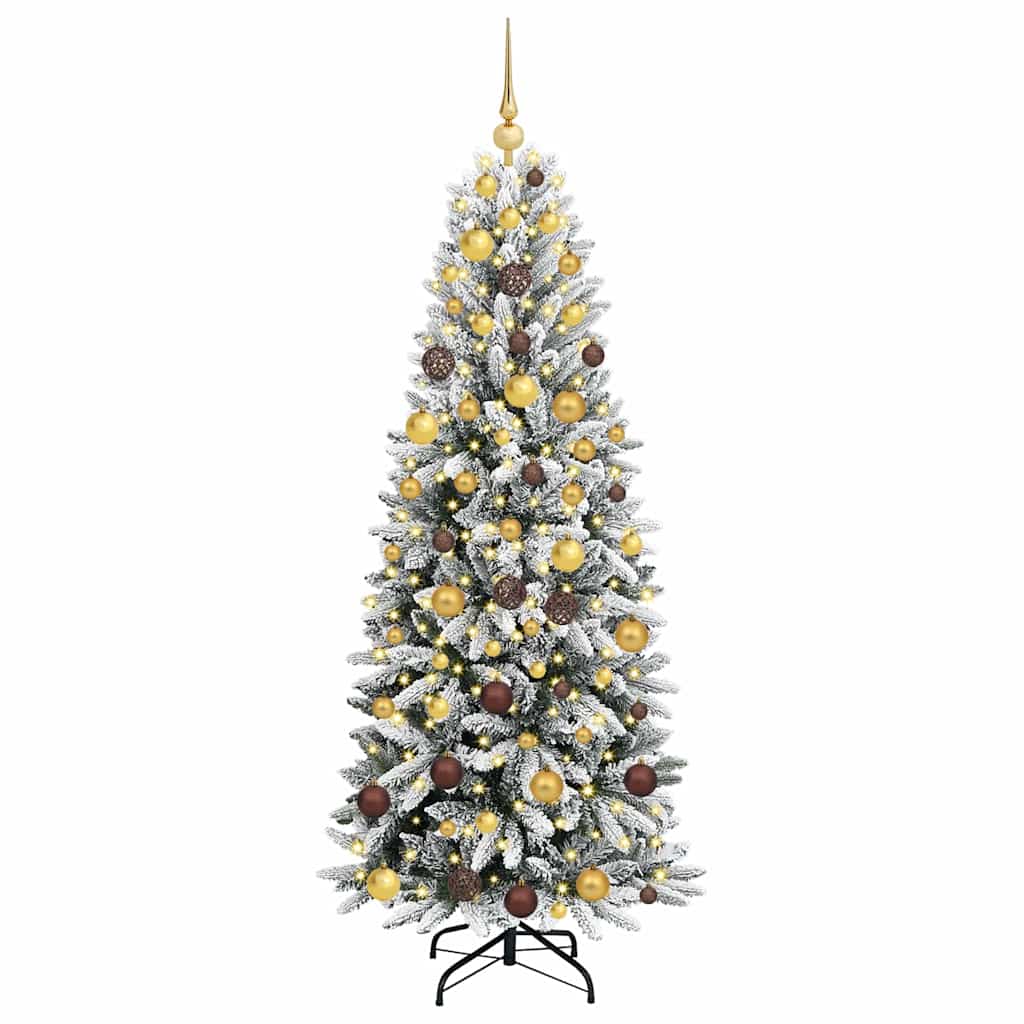 Sapin de Noël artificiel avec 300 LED avec support Blanc 180 cm - XIOS