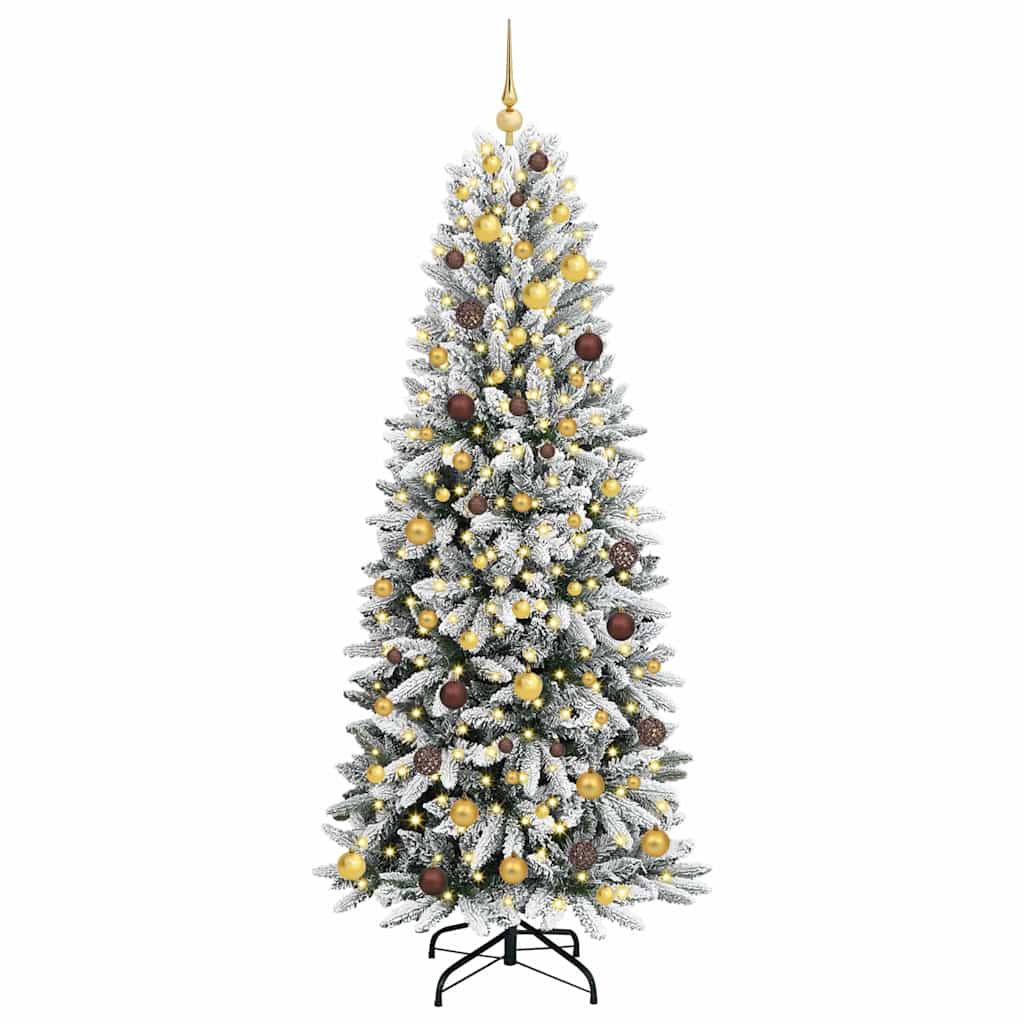 Sapin de Noël artificiel avec 300 LED avec support Blanc 210 cm - XIOS