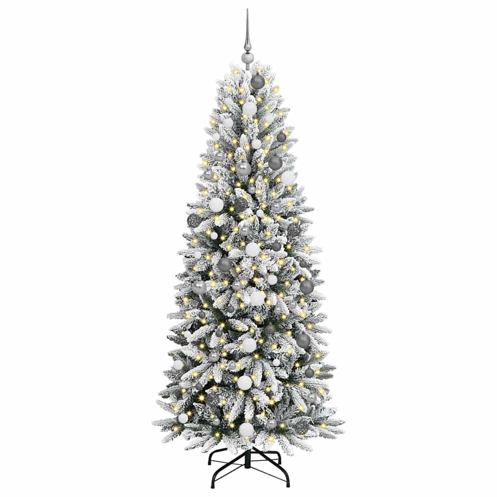 Sapin de Noël artificiel avec 300 LED avec support Blanc 210 cm - XIOS