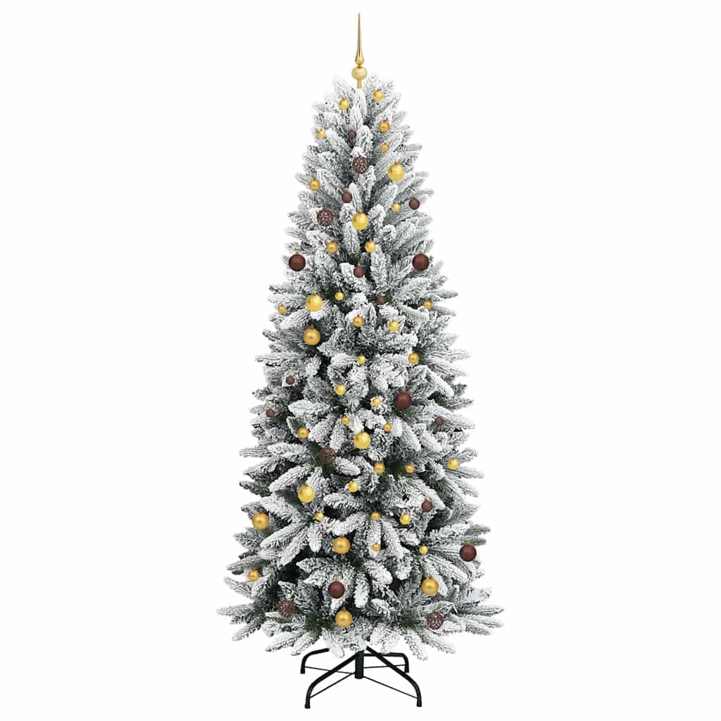 Sapin de Noël artificiel avec 300 LED avec support Blanc 240 cm