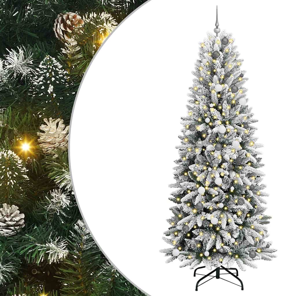 Sapin de Noël artificiel avec 300 LED avec support Blanc 240 cm - XIOS