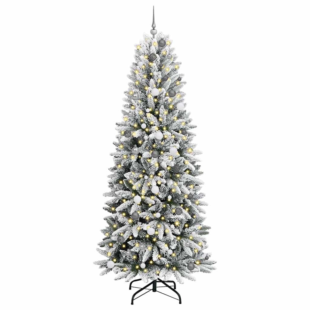 Sapin de Noël artificiel avec 300 LED avec support Blanc 240 cm - XIOS