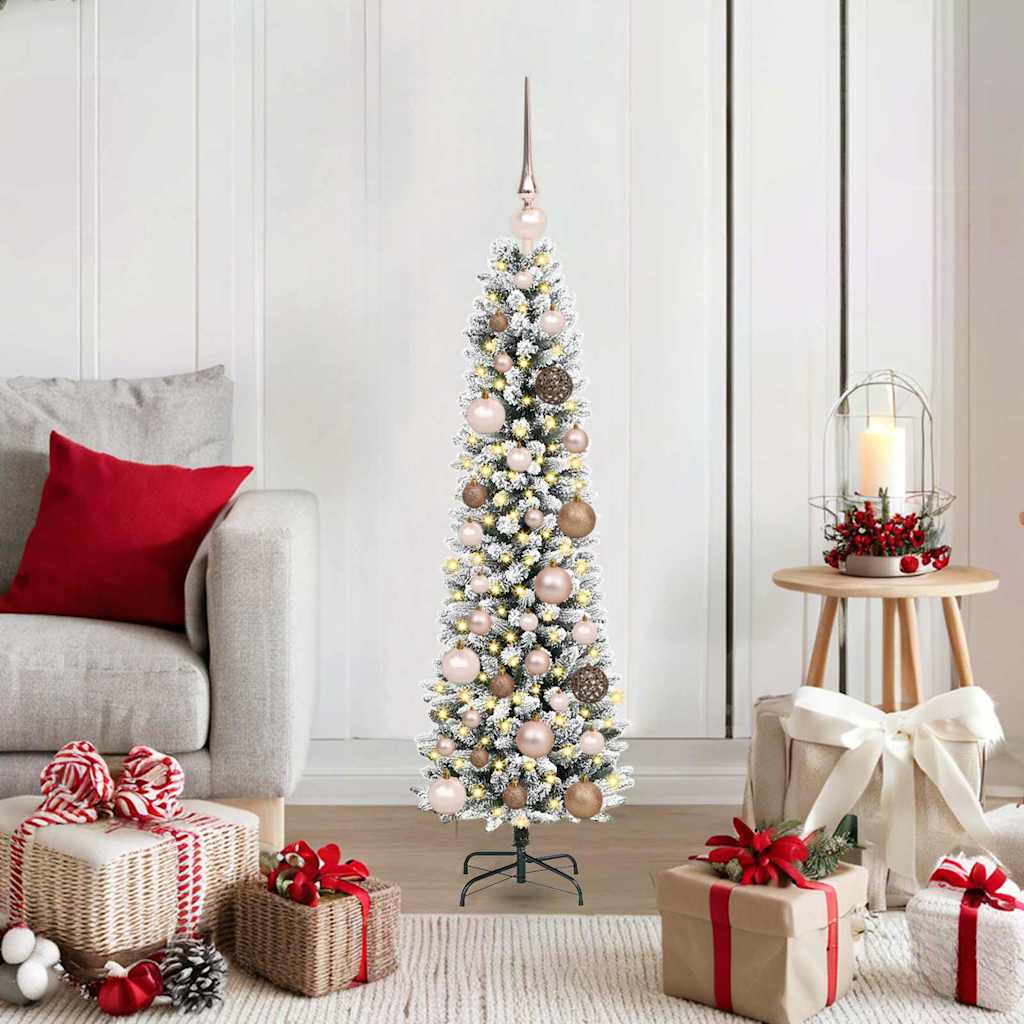 Sapin de Noël artificiel Blanc 120 cm PVC, métal et plastique - XIOS