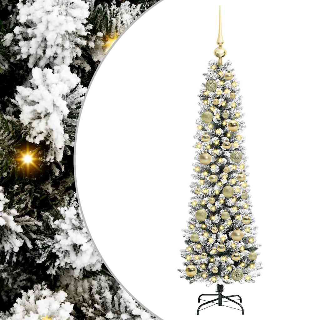 Sapin de Noël artificiel avec 150 LED Vert et blanc 120 cm - XIOS