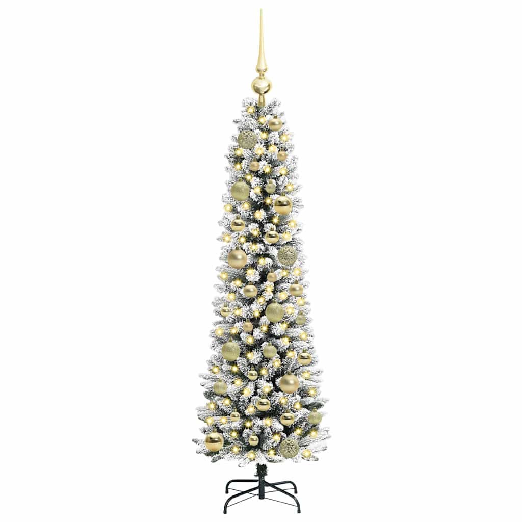 Sapin de Noël artificiel avec 150 LED Vert et blanc 120 cm - XIOS