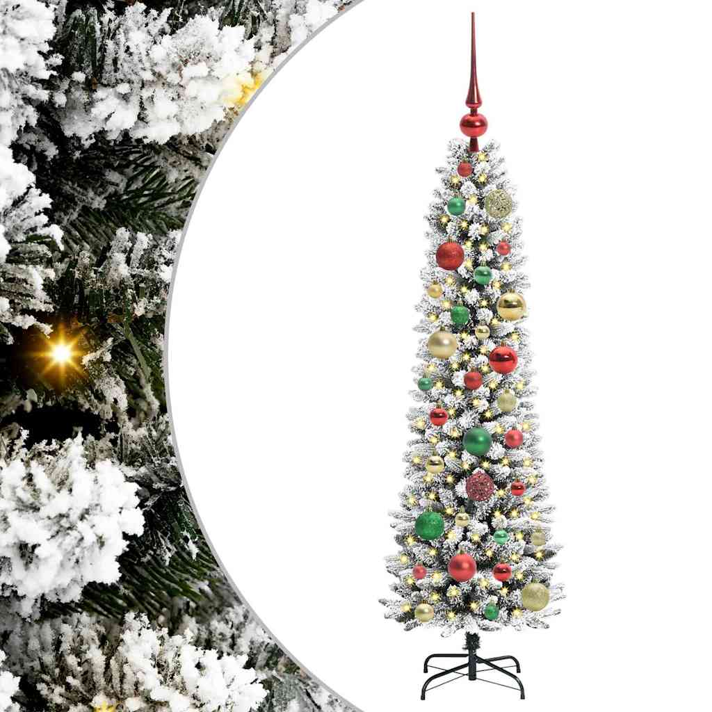 Sapin de Noël artificiel Blanc 120 cm PVC, métal et plastique - XIOS