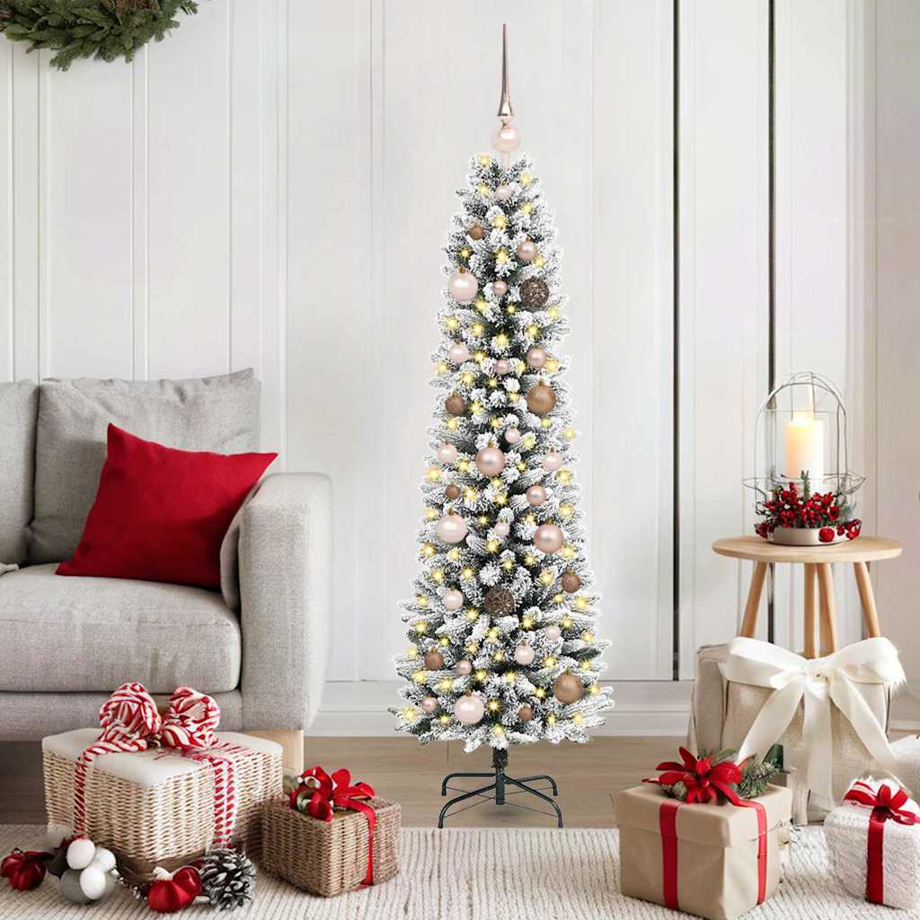 Sapin de Noël artificiel Blanc 150 cm PVC, métal et plastique - XIOS