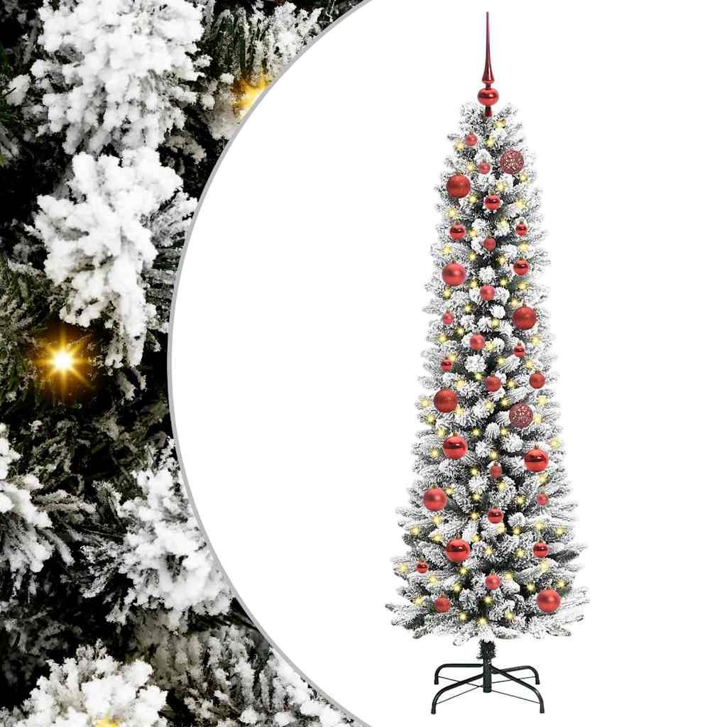 Sapin de Noël artificiel avec 150 LED Vert et blanc 150 cm - XIOS