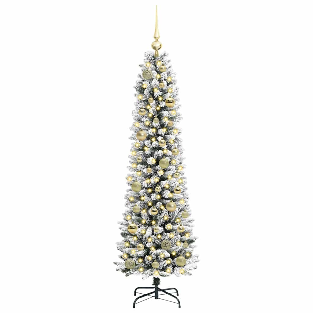 Sapin de Noël artificiel avec 150 LED Vert et blanc 150 cm - XIOS