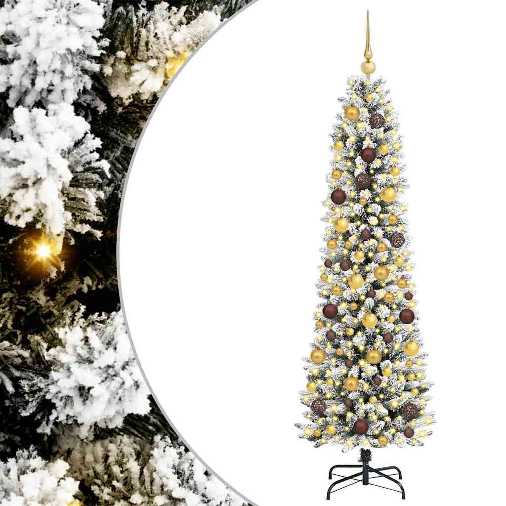 Sapin de Noël artificiel Blanc 180 cm PVC, métal et plastique